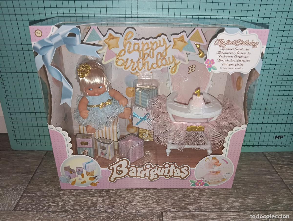 Mu&ntilde;ecas Lesly y Barriguitas: Mu&ntilde;eca Barriguitas Cumplea&ntilde;os Feliz Happy Birthday Famosa nueva en caja