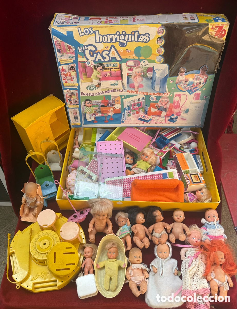 Mu&ntilde;ecas Lesly y Barriguitas: Gran lote de juguetes antiguos,barriguitas!