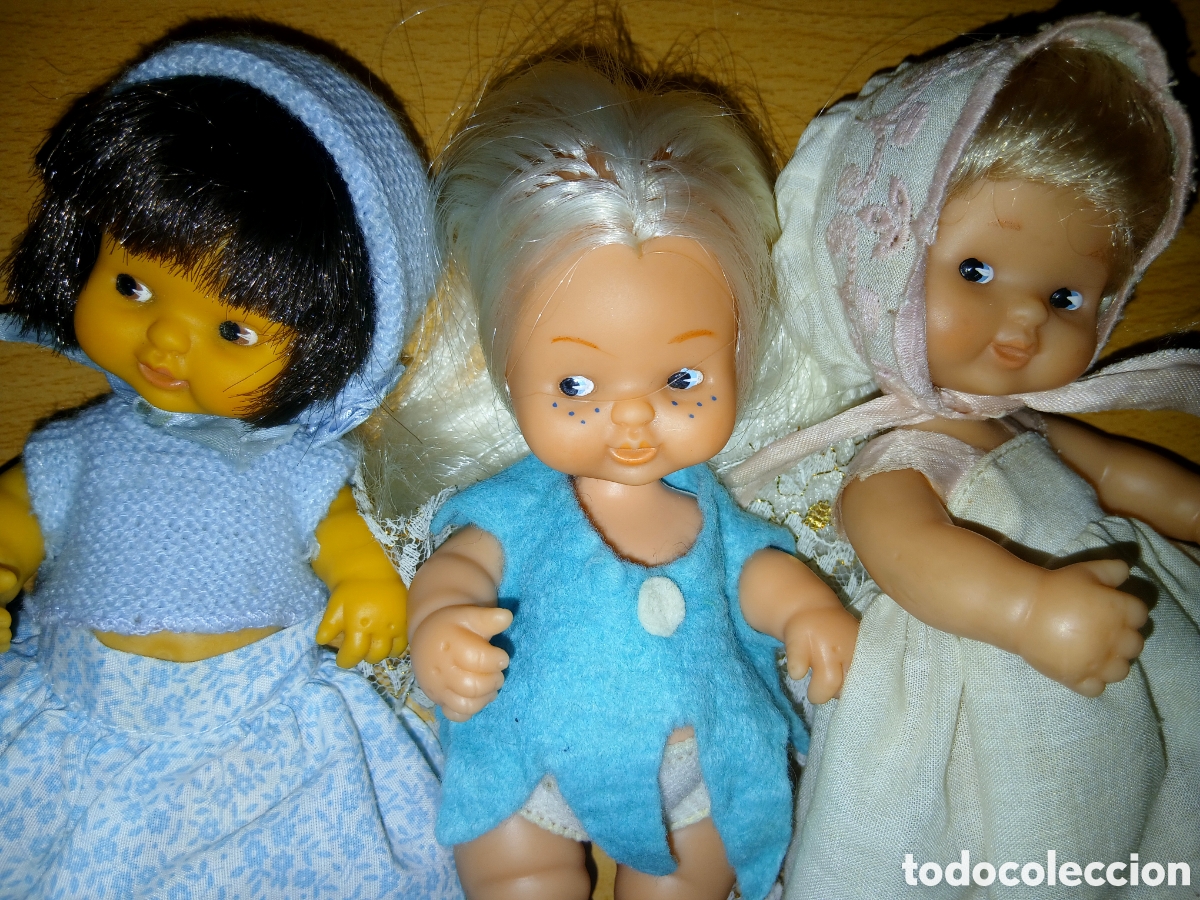 Bonecas Lesly e Barriguitas: LOTE 3 BARRIGUITAS DE FAMOSA CON TRAJECITOS DIFICILES A&Ntilde;OS 70/80