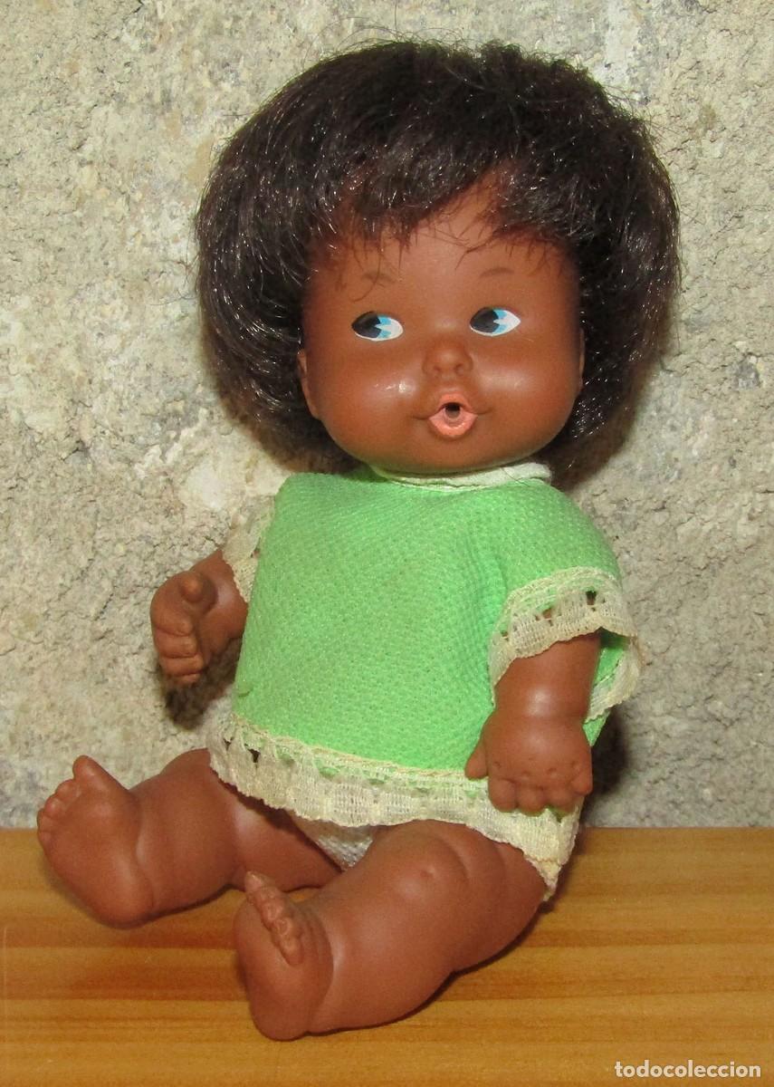 Mu&ntilde;ecas Lesly y Barriguitas: ANTIGUA MU&Ntilde;ECA BARRIGUITAS BESITOS NEGRA, DE FAMOSA - TODA ORIGINAL - A&Ntilde;OS 70