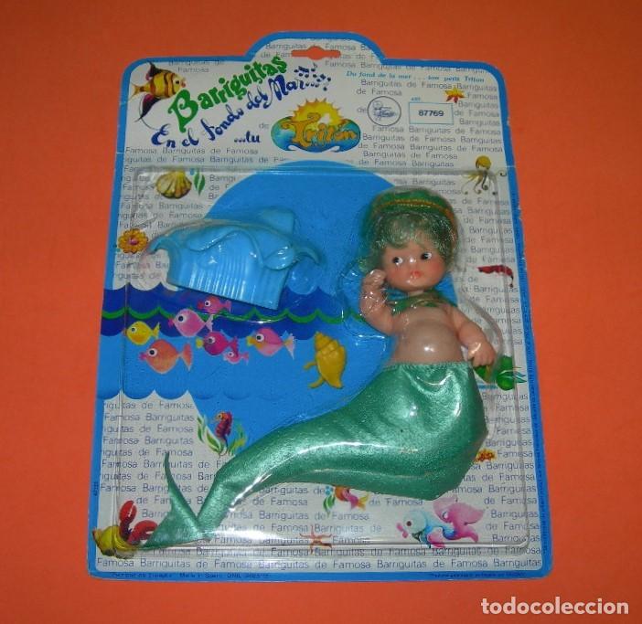 Mu&ntilde;ecas Lesly y Barriguitas: MU&Ntilde;ECA BARRIGUITAS TRIT&Oacute;N - EN EL FONDO DEL MAR - NUEVA EN BLISTER - FAMOSA ORIGINAL A&Ntilde;OS 80 -