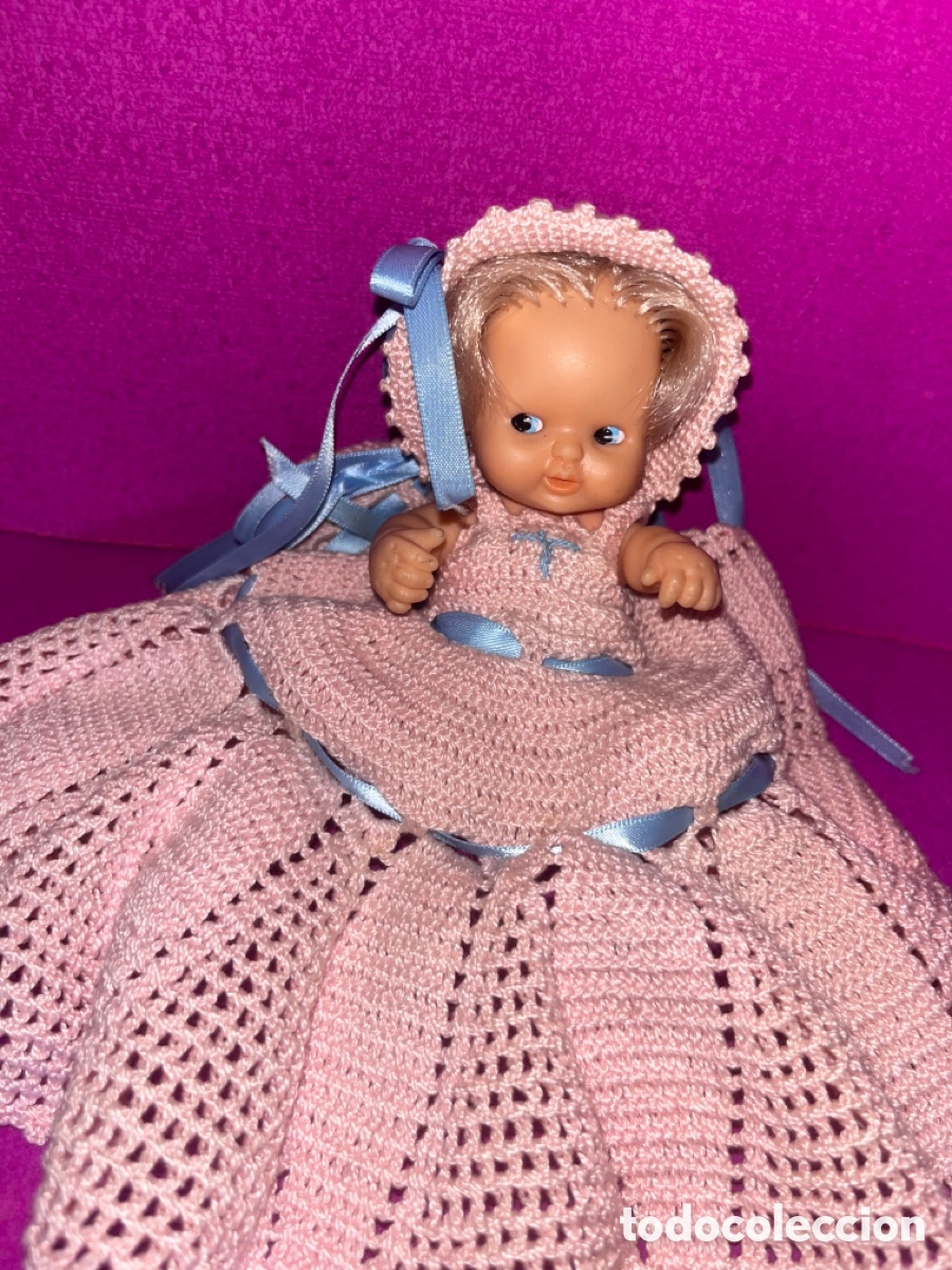 Mu&ntilde;ecas Lesly y Barriguitas: Mu&ntilde;eca Barriguita Antigua Vestido Crochet