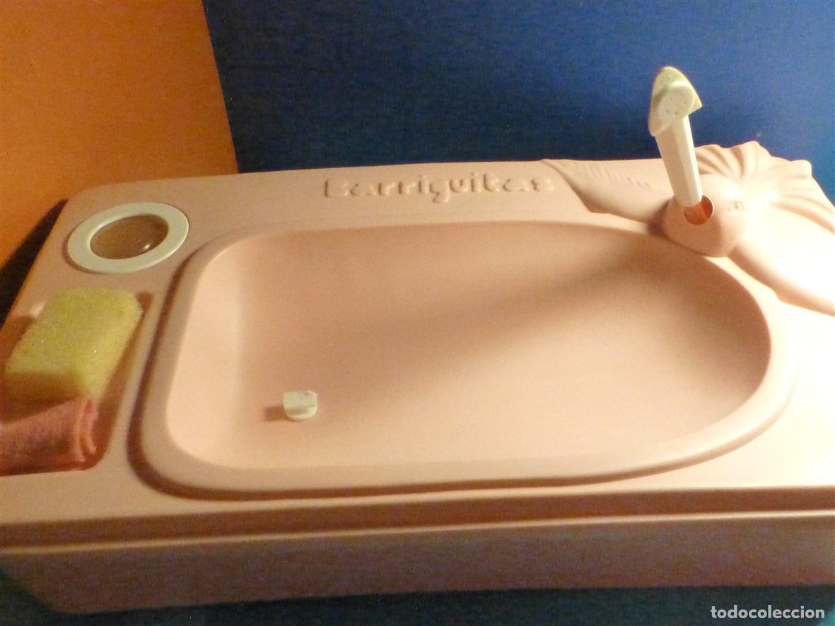 Mu&ntilde;ecas Lesly y Barriguitas: Ba&ntilde;era p/ Mu&ntilde;eca Barriguitas Reto&ntilde;o - Completa - Rosa - En su caja - Incluye esponja y toallita -