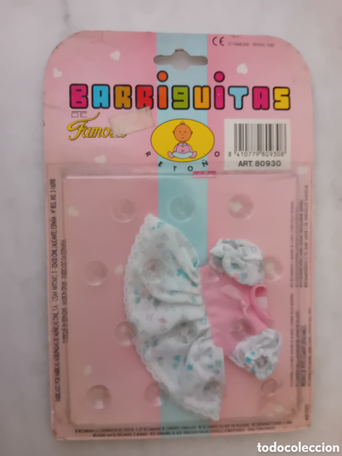 Mu&ntilde;ecas Lesly y Barriguitas: Blister Barriguitas Famosa-Spain 1990