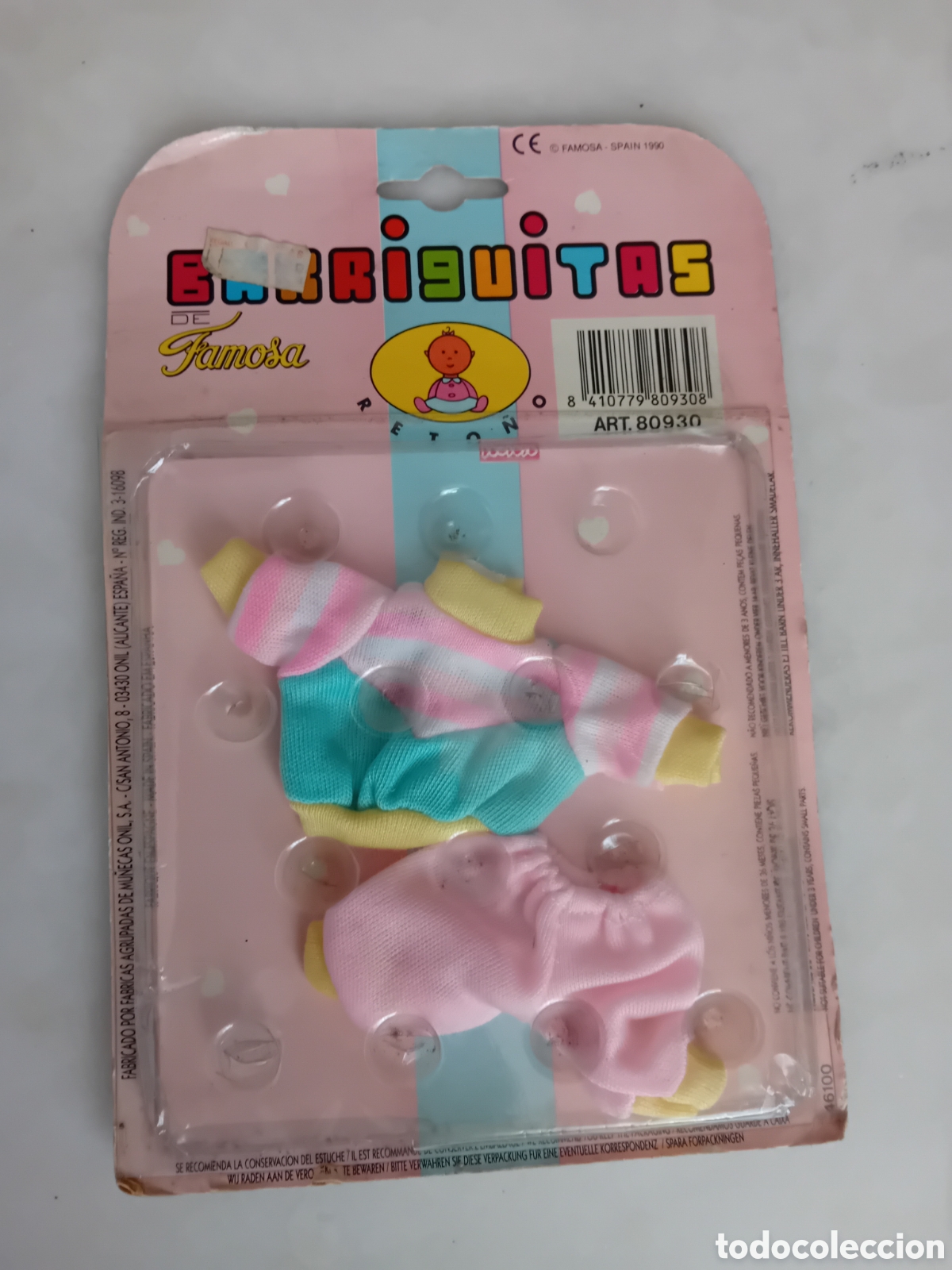 Mu&ntilde;ecas Lesly y Barriguitas: Blister Barriguitas Famosa-Spain 1990