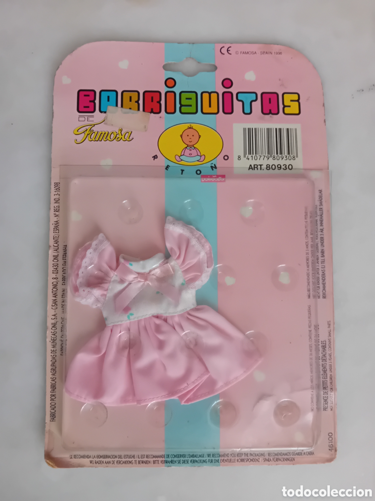 Mu&ntilde;ecas Lesly y Barriguitas: Blister Barriguitas Famosa-Spain 1990