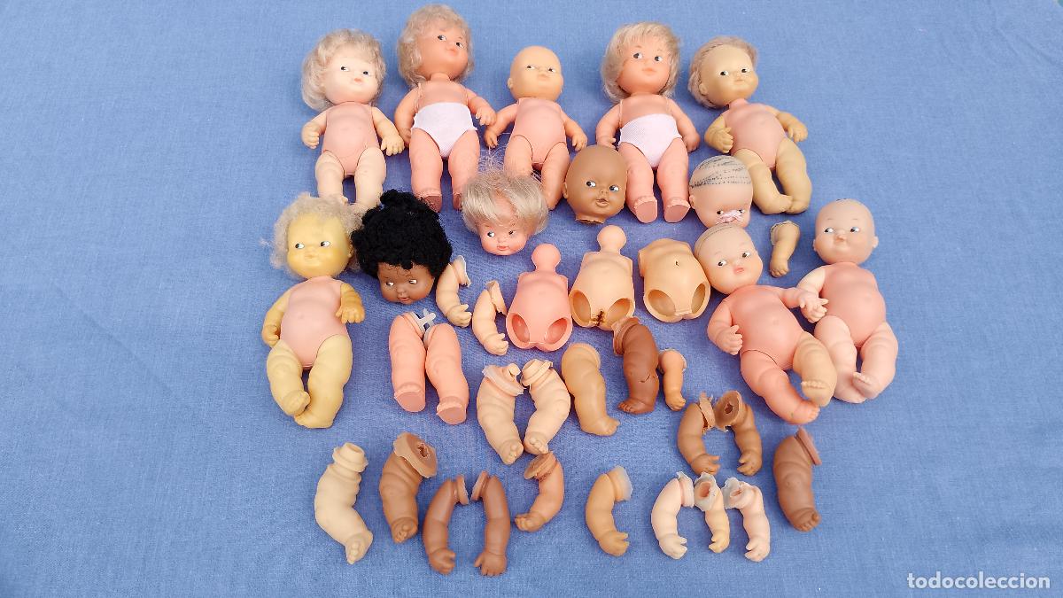 Mu&ntilde;ecas Lesly y Barriguitas: Lote desguace mu&ntilde;ecas Barriguitas con faltas para piezas o repuestos