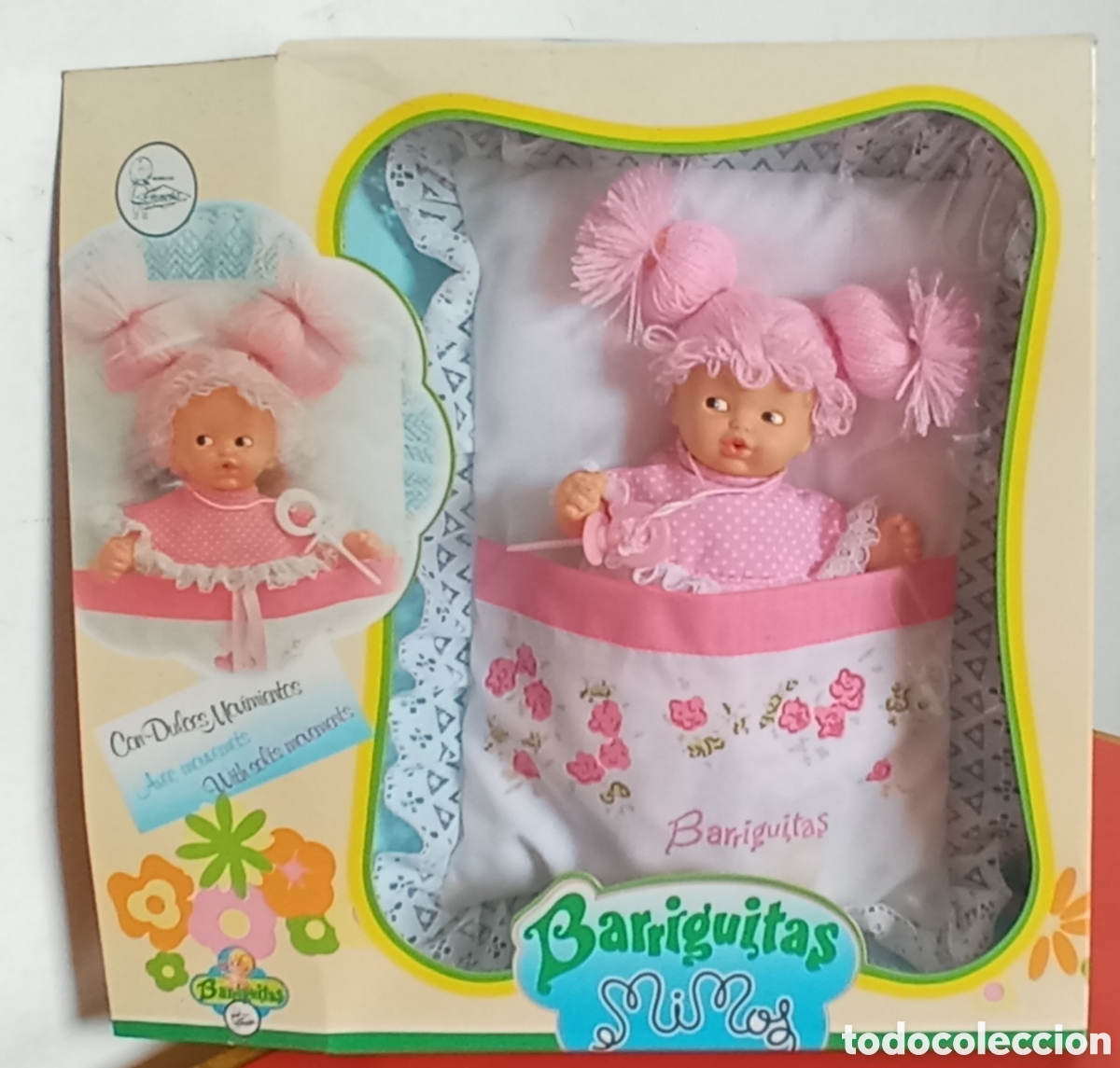 Mu&ntilde;ecas Lesly y Barriguitas: BARRIGUITAS MIMOS SAQUITO ROSA.FAMOSA 90'S.NUEVA EN CAJA.NO FUNCIONA.