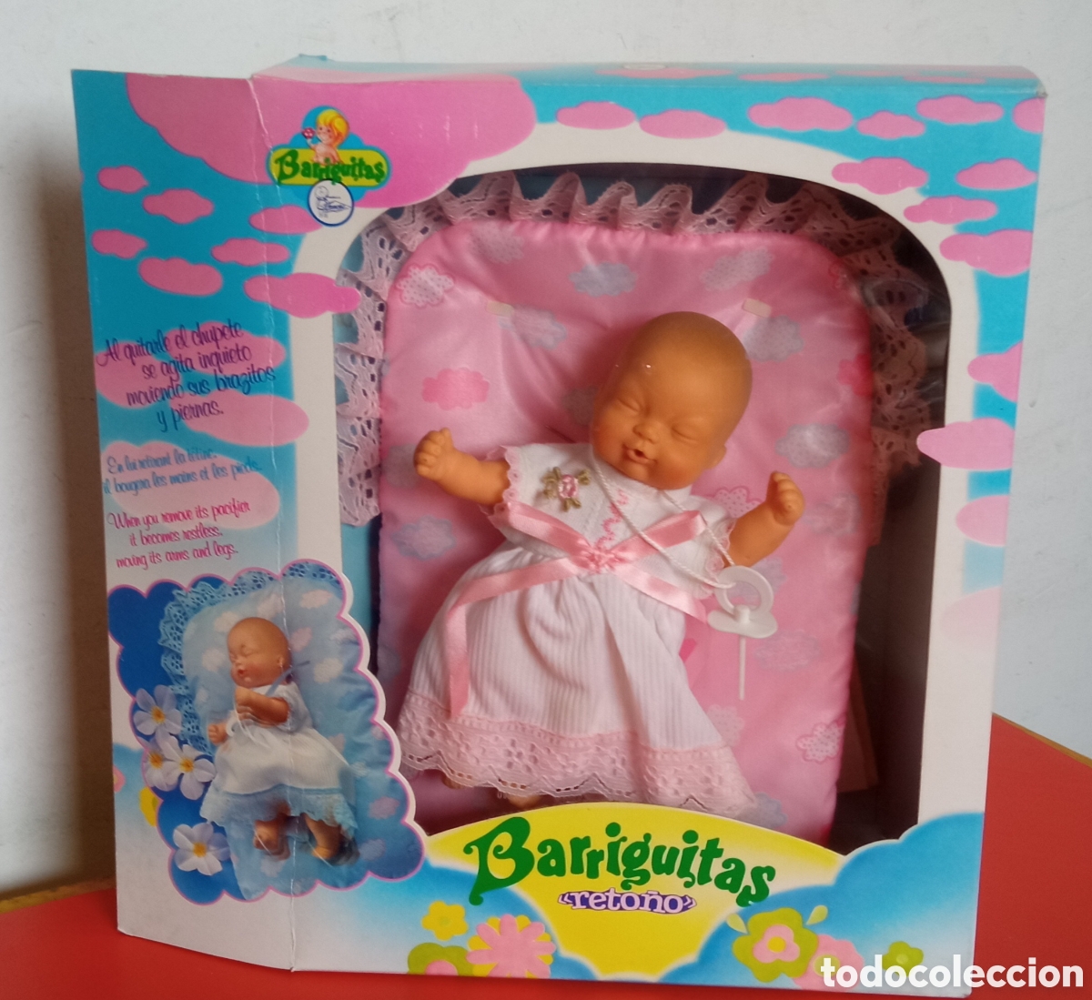 Mu&ntilde;ecas Lesly y Barriguitas: BARRIGUITAS RETO&Ntilde;O COLCH&Oacute;N ROSA CON CAT&Aacute;LOGO.FAMOSA 90'S.NUEVO EN CAJA.NO FUNCIONA.