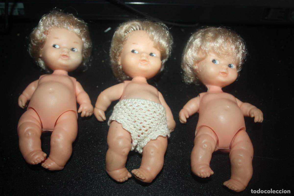 Mu&ntilde;ecas Lesly y Barriguitas: Barriguitas a&ntilde;os 70 Pierna y Brazo duro (LOTE DE 3)
