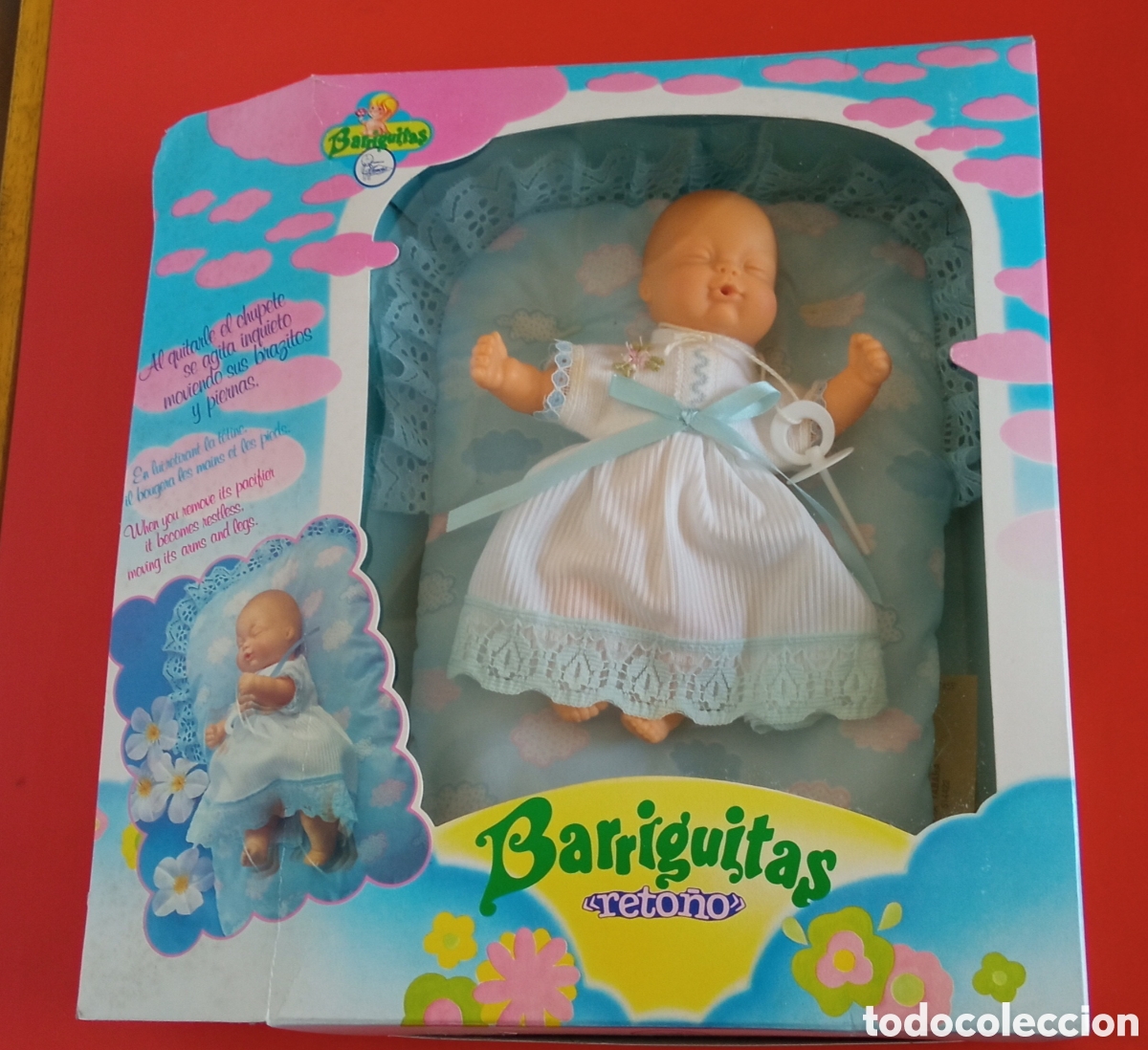 Mu&ntilde;ecas Lesly y Barriguitas: BARRIGUITAS RETO&Ntilde;O COLCH&Oacute;N AZUL CON CAT&Aacute;LOGO.FAMOSA 90'S.NUEVO EN CAJA.NO FUNCIONA.