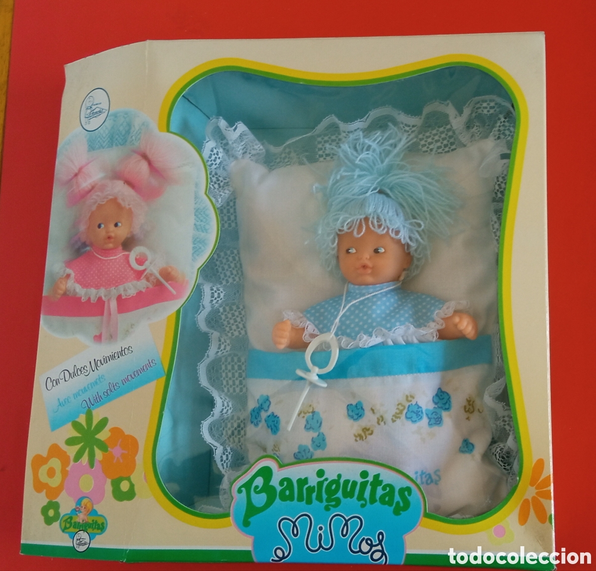 Mu&ntilde;ecas Lesly y Barriguitas: BARRIGUITAS MIMOS SAQUITO AZUL.FAMOSA 90'S.NUEVO EN CAJA.NO FUNCIONA.