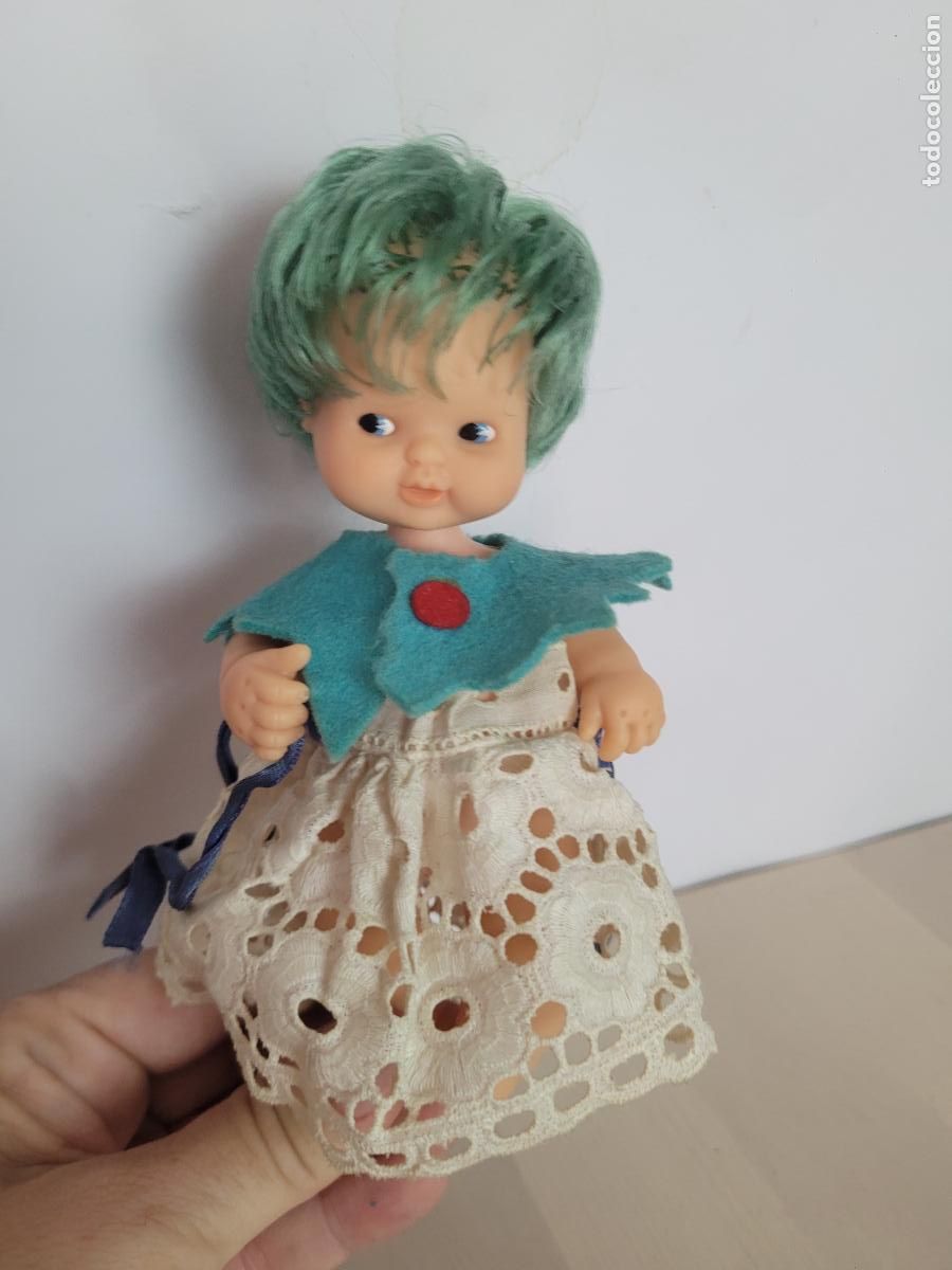 Mu&ntilde;ecas Lesly y Barriguitas: Mu&ntilde;eca Barriguitas pelo verde sirena triton