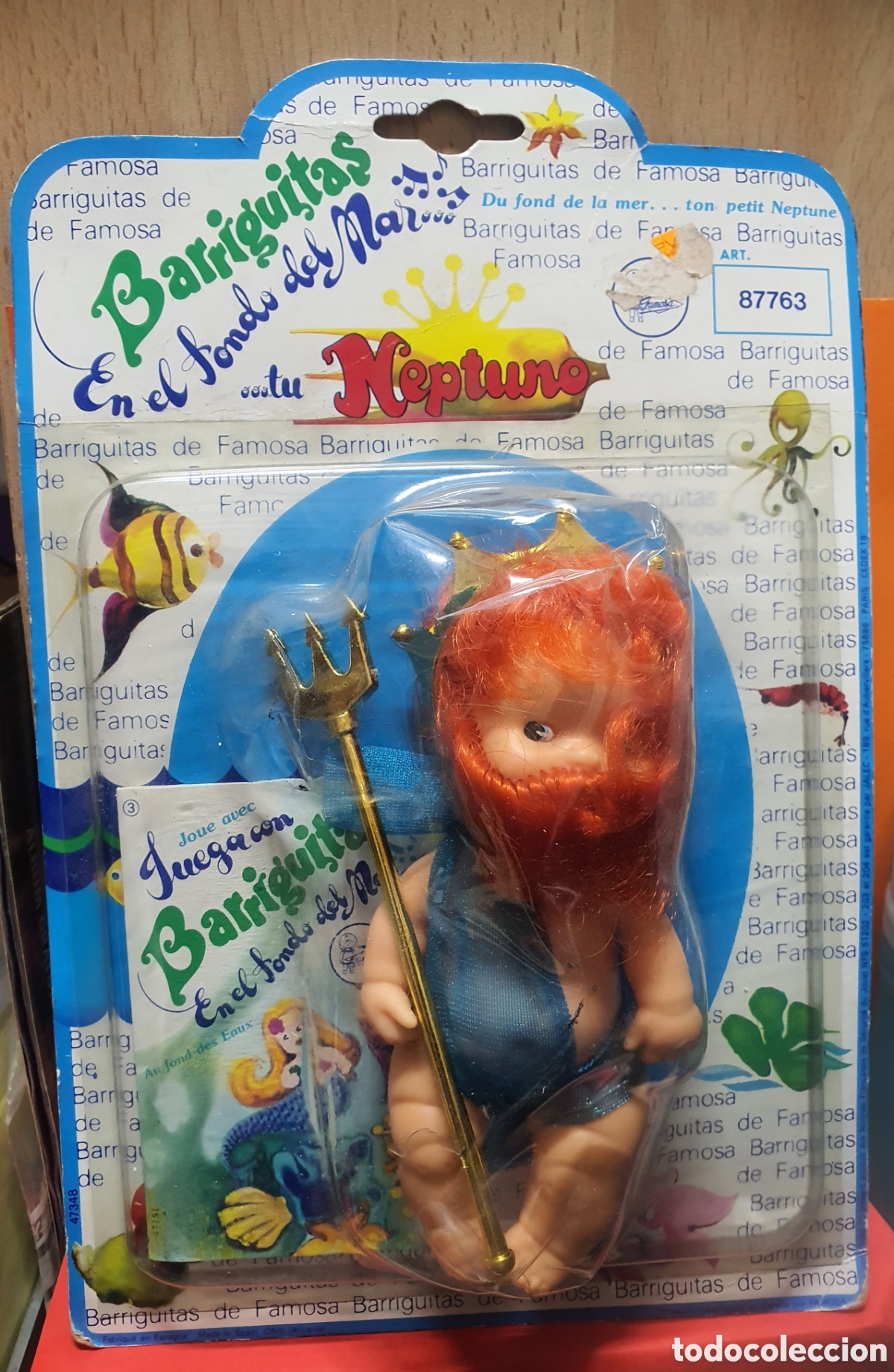 Mu&ntilde;ecas Lesly y Barriguitas: Barriguitas, NEPTUNO en el fondo del mar, mu&ntilde;ecas Famosa, nuevo en su blister