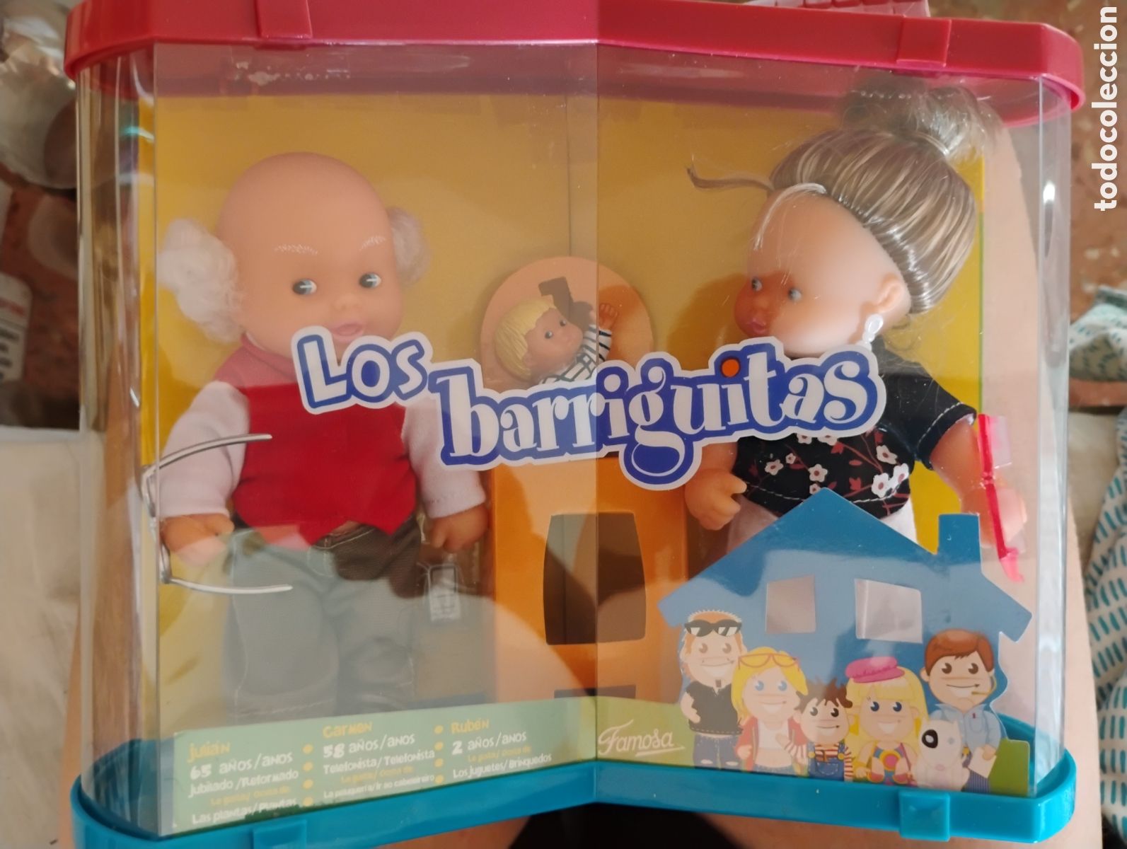 Mu&ntilde;ecas Lesly y Barriguitas: &diams;Set Los Barriguitas - Familia de Abuelos y Nieto - Famosa 2007. Con caja y accesorios