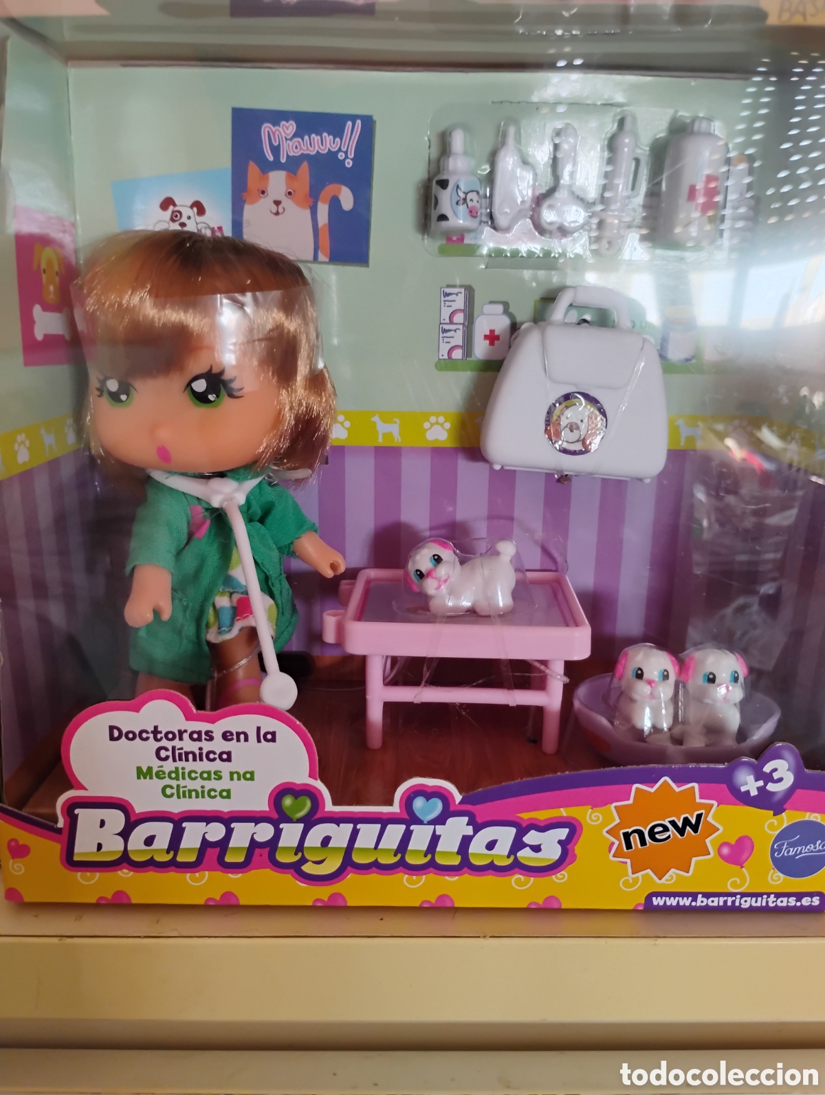 Mu&ntilde;ecas Lesly y Barriguitas: &diams;Barriguitas Famosa - Doctoras en la Cl&iacute;nica: Veterinaria - &iexcl;NUEVO EN CAJA!