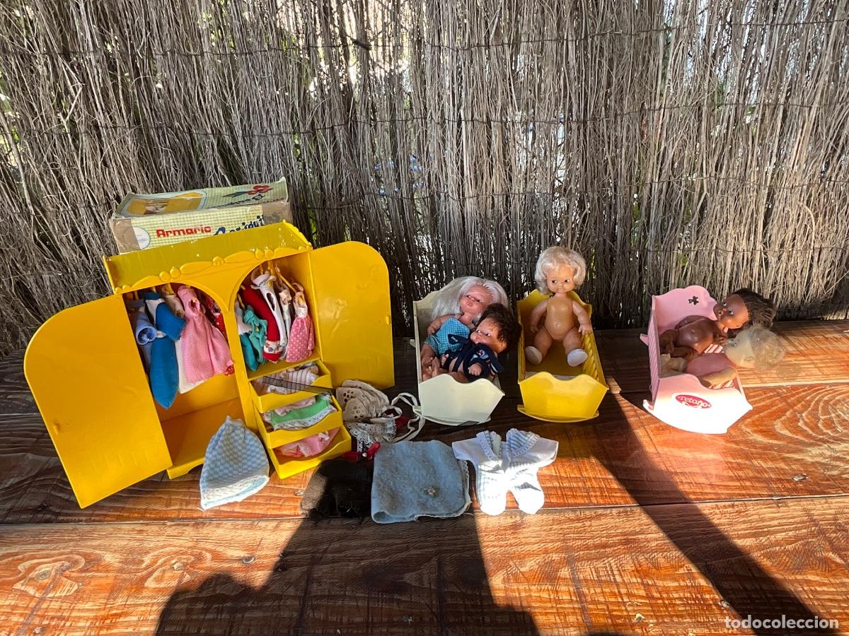 Mu&ntilde;ecas Lesly y Barriguitas: ARMARIO CON ROPA Y CAMAS BARRIGUITAS - CON 5 BARRIGUITAS - MIRAR FOTOS ADICIONALES
