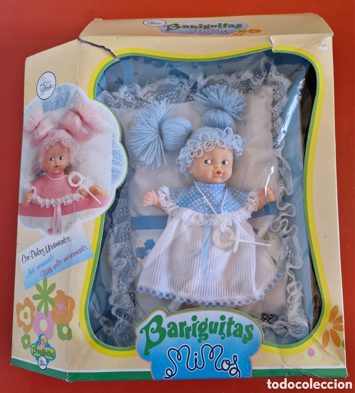 Mu&ntilde;ecas Lesly y Barriguitas: BARRIGUITAS MIMOS SAQUITO AZUL.FAMOSA 90'S.NUEVO EN CAJA.NO FUNCIONA.