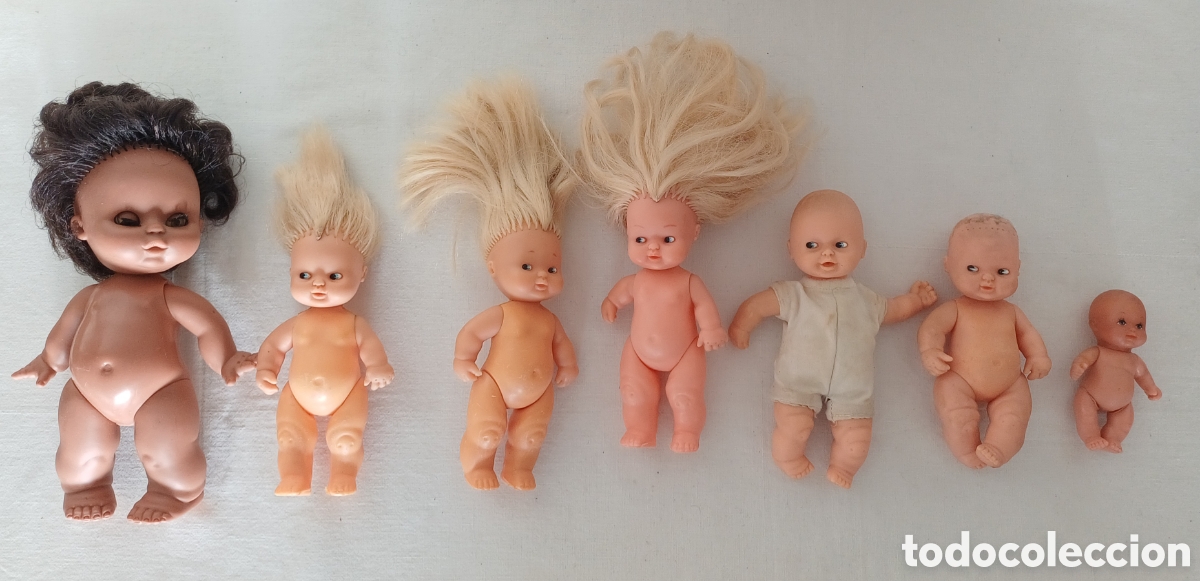 Lesly and Barriguitas dolls: Lote 7 mu&ntilde;ecas LA FAMOSA BARRIGUITA varias tallas