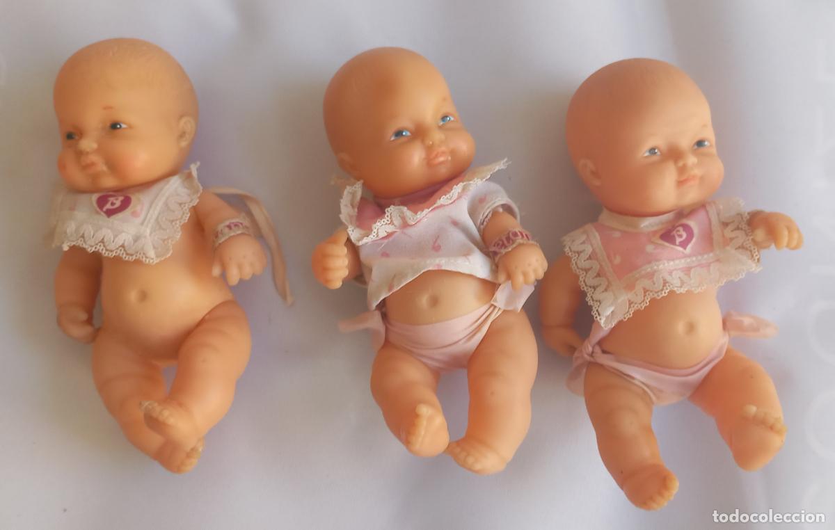Bambole Lesly e Barriguitas: Lote de 3 mu&ntilde;ecos beb&eacute;s Barriguitas reto&ntilde;o de Famosa.