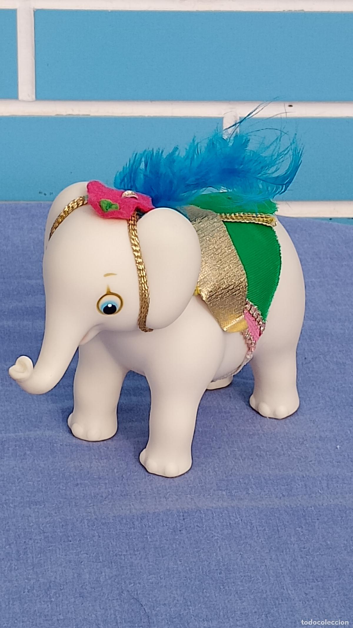 Mu&ntilde;ecas Lesly y Barriguitas: Antiguo Elefante original de Barriguitas Raj&aacute; de la India, colecci&oacute;n Aventuras, de Famosa