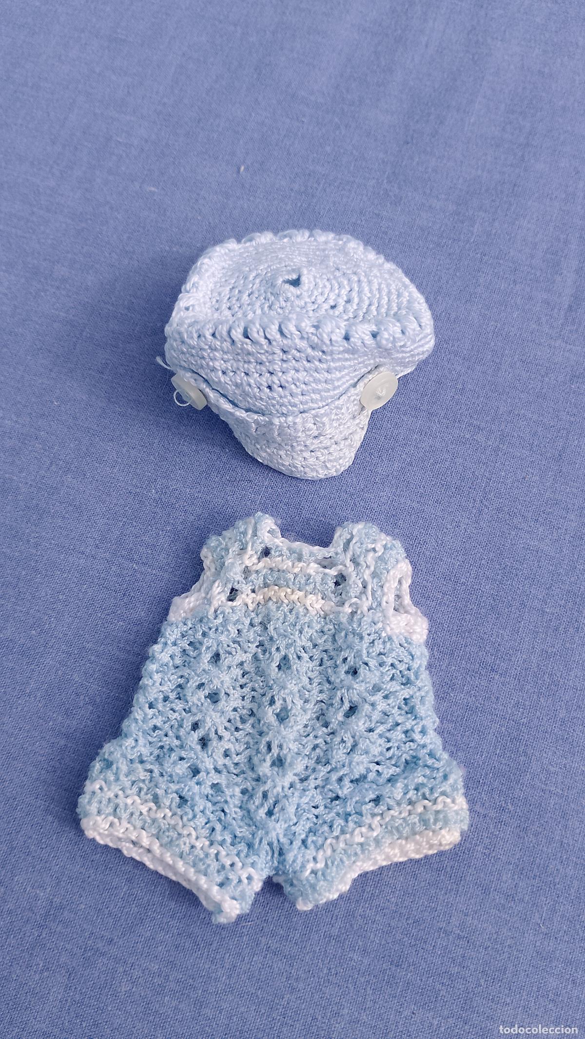 Mu&ntilde;ecas Lesly y Barriguitas: Antiguo conjunto de ropa de punto para mu&ntilde;ecas Barriguitas