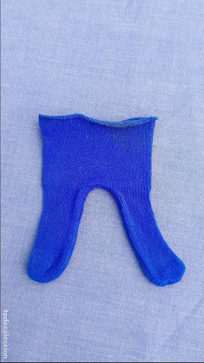 Mu&ntilde;ecas Lesly y Barriguitas: Antiguas medias leotardos azules para mu&ntilde;ecas Barriguitas de Famosa