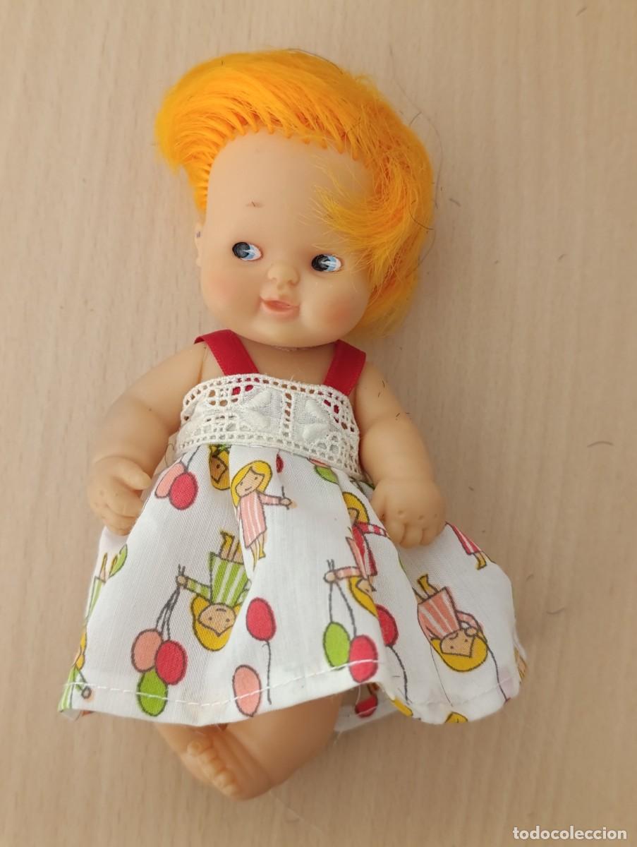 Mu&ntilde;ecas Lesly y Barriguitas: Barriguitas Famosa pelo naranja con vestido artesanal - molde 97