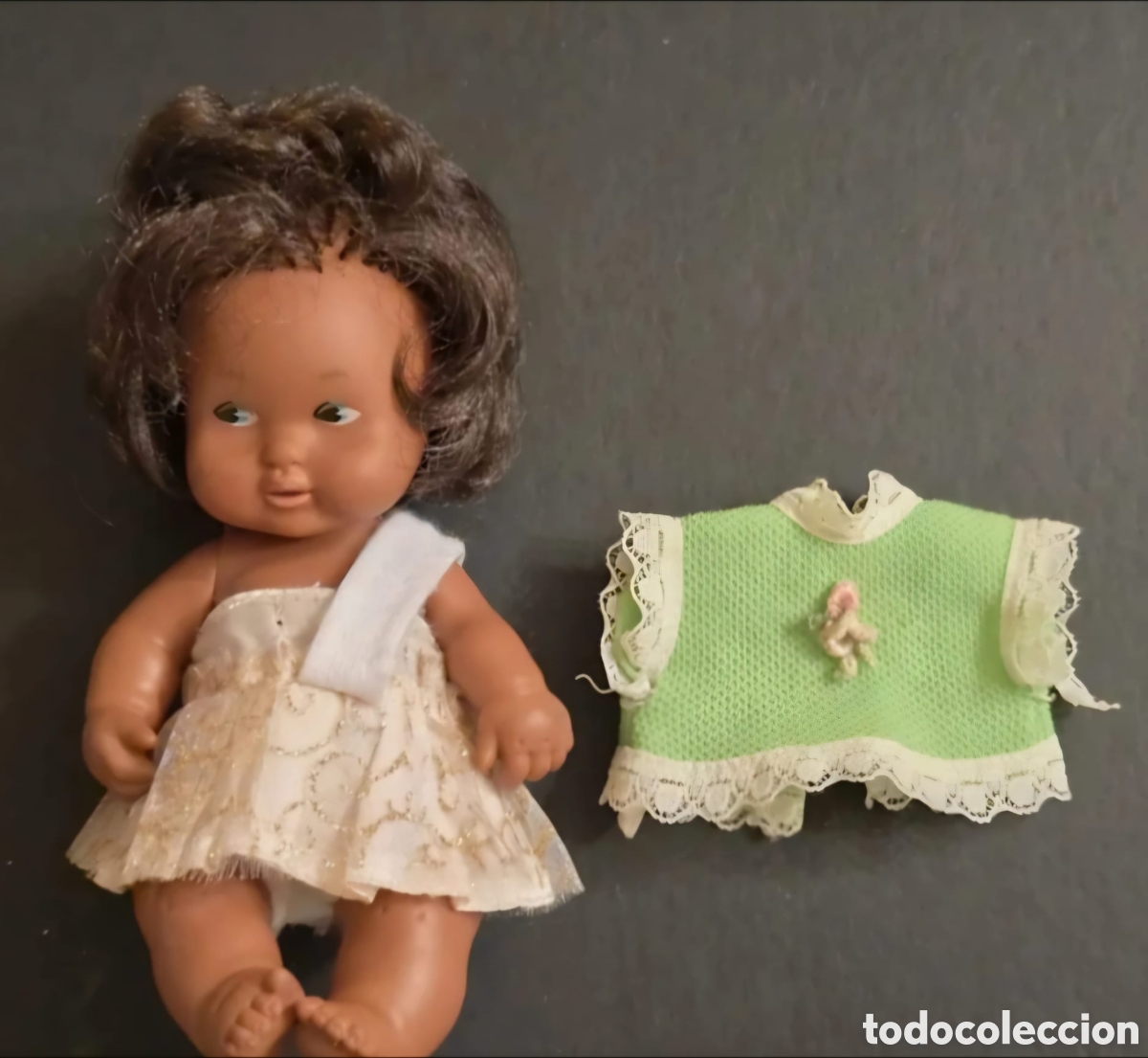 Mu&ntilde;ecas Lesly y Barriguitas: Barriguitas Negrita Famosa N.&ordm; 57 A&ntilde;os 70 &ndash; Made in Spain &ndash; Ropa Original Etiquetas Famosa)