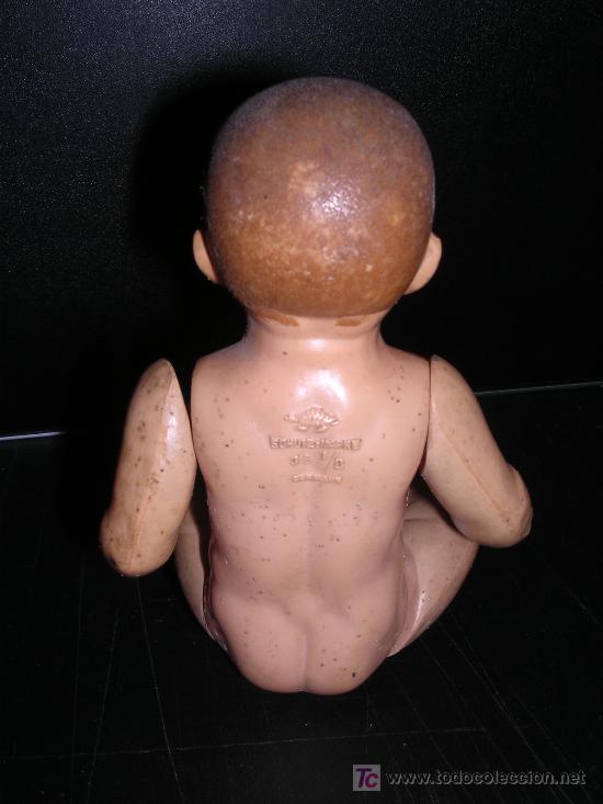 Mu&ntilde;ecas celuloide: MU&Ntilde;ECO DE CELULOIDE MARCA SCHUTZ MARKE ( TORTUGA ) 16 1/2 GERMANY - Foto 2