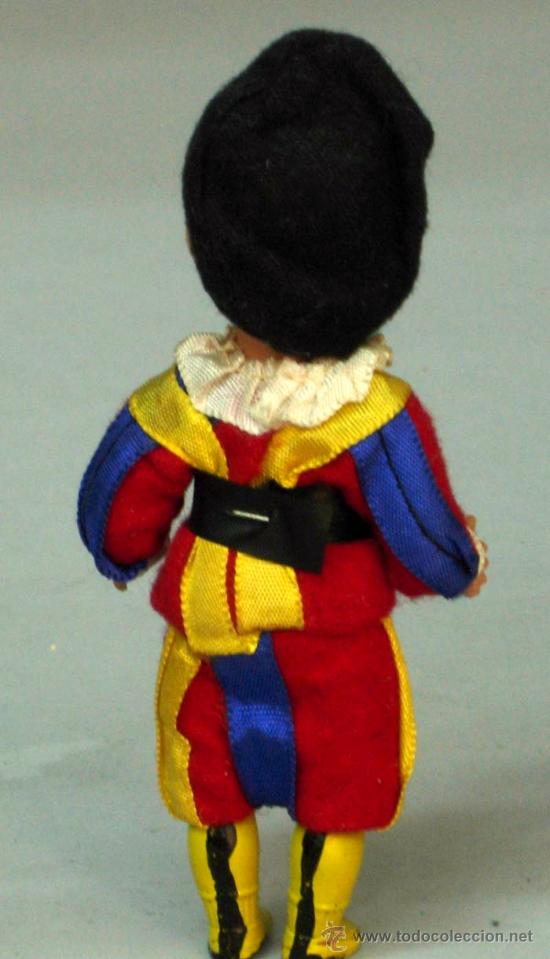 Mu&ntilde;ecas celuloide: Mu&ntilde;eco celuloide uniforme Guardia Suiza Vaticano Roma 13 cm - Foto 3
