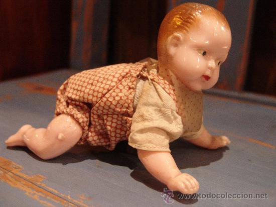 Mu&ntilde;ecas celuloide: ANTIGUO MU&Ntilde;ECO DE CELULOIDE AUT&Oacute;MATA - Foto 4