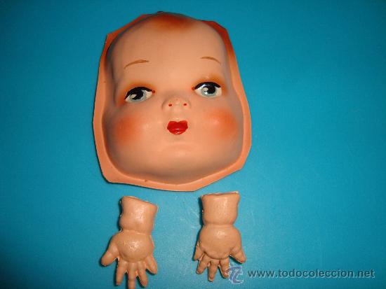 Mu&ntilde;ecas celuloide: SET DE CARA y MANITAS PARA MU&Ntilde;ECA CELULOIDE A&Ntilde;OS 60 - Foto 1