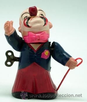 Mu&ntilde;ecas celuloide: Payaso japon&eacute;s celuloide a cuerda a&ntilde;os 50 funciona - Foto 1