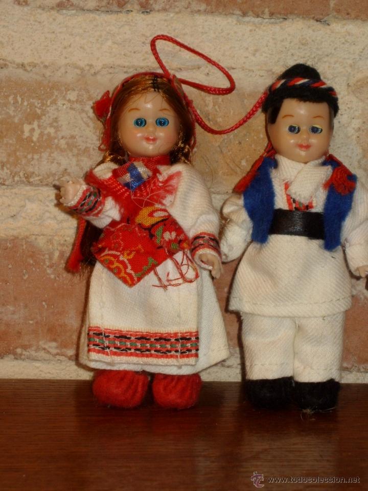 Mu&ntilde;ecas celuloide: PAREJA DE MU&Ntilde;ECOS DE CELULOIDE TRAJE REGIONAL. - Foto 2