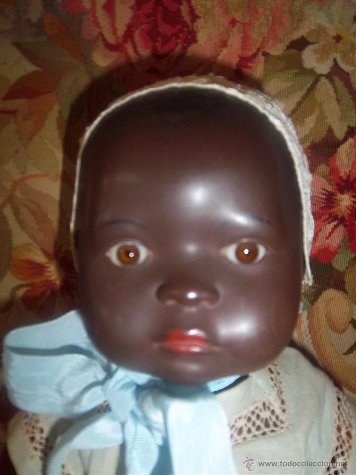 Mu&ntilde;ecas celuloide: BEBE NEGRITO EN CELULOIDE , MARCA -SCHUTZ MARKE- - Foto 3