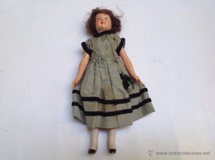 Mu&ntilde;ecas celuloide: Mu&ntilde;eca francesa vestida. A&ntilde;os 40 - Foto 1