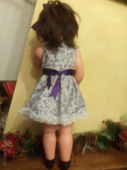 Mu&ntilde;ecas celuloide: Antigua mu&ntilde;eca andadora, celuloide, grande 58cms - Foto 4