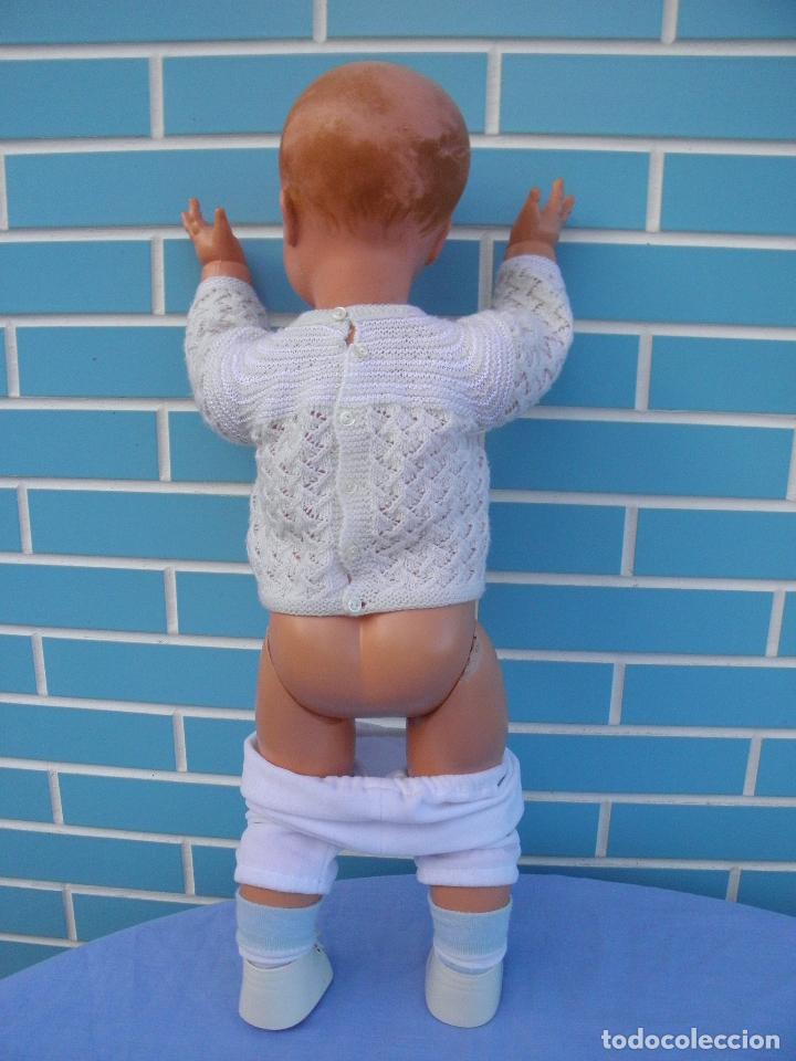 Mu&ntilde;ecas celuloide: Mu&ntilde;eco Franc&eacute;s antiguo de 60 cm de pelo moldeado - Foto 4