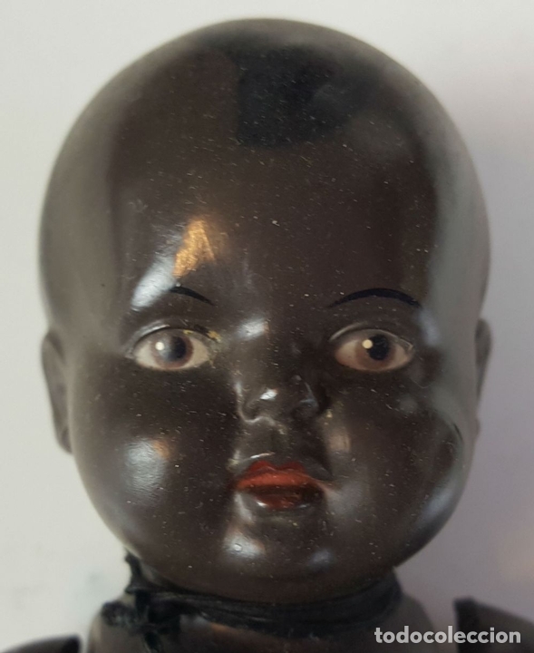 Mu&ntilde;ecas celuloide: MU&Ntilde;ECO NEGRITO. CELULOIDE. MARCA TORTUGA. ALEMANIA. CIRCA 1940. - Foto 3
