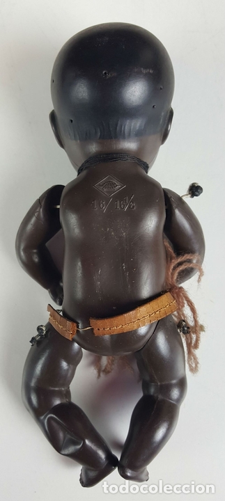 Mu&ntilde;ecas celuloide: MU&Ntilde;ECO NEGRITO. CELULOIDE. MARCA TORTUGA. ALEMANIA. CIRCA 1940. - Foto 4