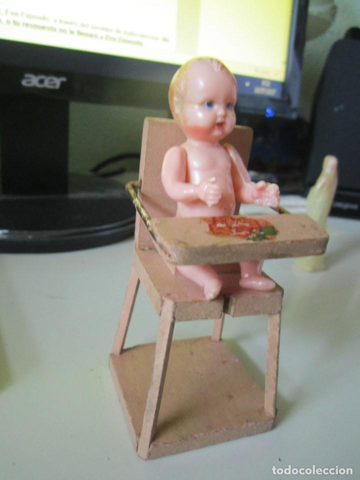 Mu&ntilde;ecas celuloide: MU&Ntilde;ECA ANTIGUA ALEMANA CON SILLA - Foto 2