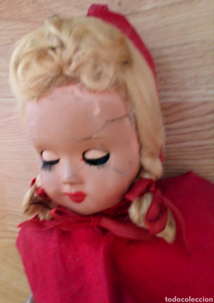 Mu&ntilde;ecas celuloide: MU&Ntilde;ECA ATHENA CAPERUCITA ROJA. DE CELULOIDE. PARA RESTAURAR LA CARITA - Foto 4