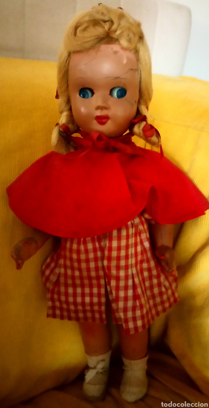 Mu&ntilde;ecas celuloide: MU&Ntilde;ECA ATHENA CAPERUCITA ROJA. DE CELULOIDE. PARA RESTAURAR LA CARITA - Foto 7