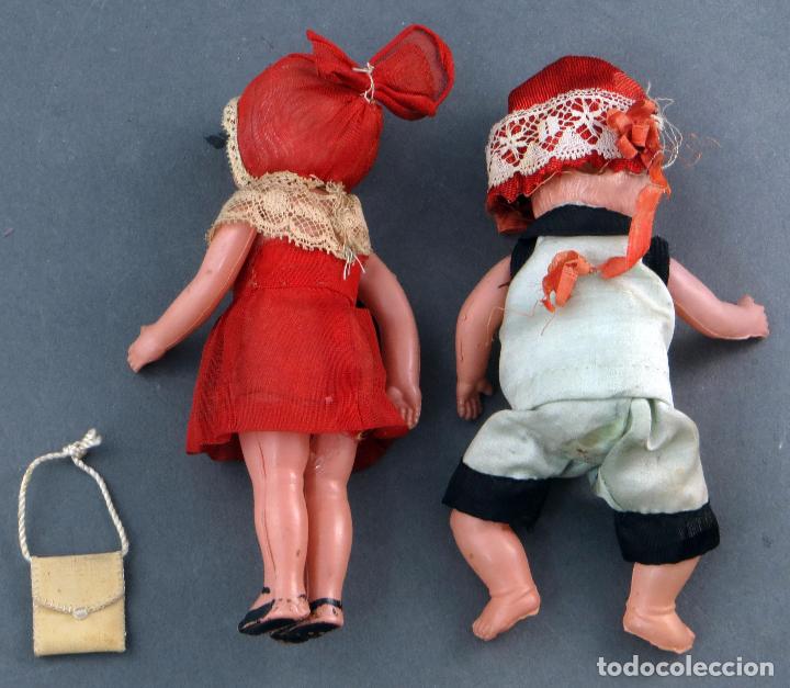 Mu&ntilde;ecas celuloide: Mu&ntilde;eca y beb&eacute; celuloide para casa mu&ntilde;ecas con ropa original a&ntilde;os 20 - 30 - Foto 2