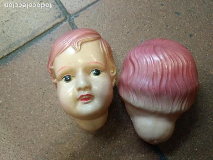 Mu&ntilde;ecas celuloide: Cara de celuloide de mu&ntilde;eco Japan. 12 cm de largo. - Foto 1