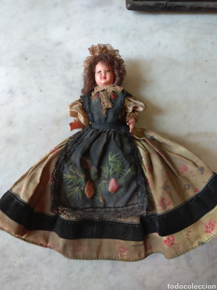 Mu&ntilde;ecas celuloide: Antigua Mu&ntilde;eca de Celuloide Vestido &Eacute;poca - Foto 1