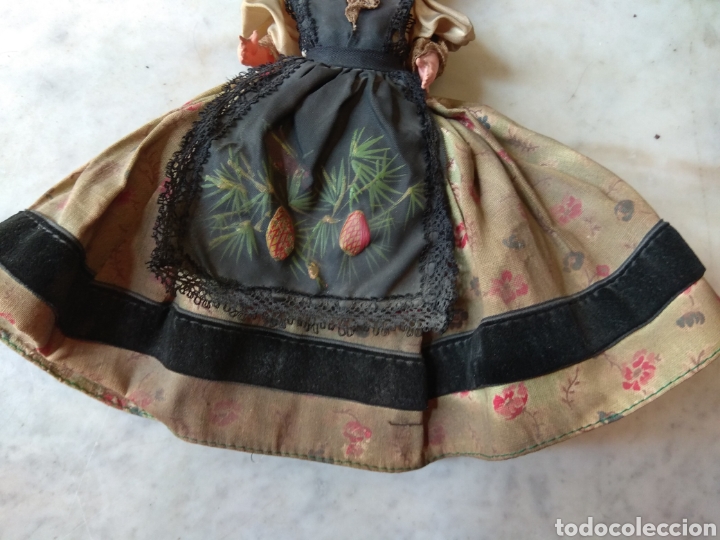 Mu&ntilde;ecas celuloide: Antigua Mu&ntilde;eca de Celuloide Vestido &Eacute;poca - Foto 5