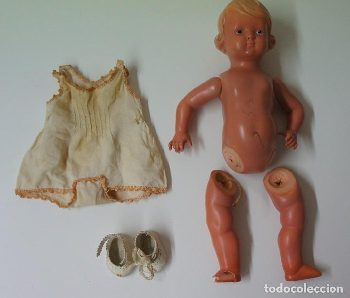 Mu&ntilde;ecas celuloide: MU&Ntilde;ECA DE CELULOIDE MARCA TORTUGA PARA REPARAR ,MIDE 20cm. ver descripci&oacute;n. - Foto 1
