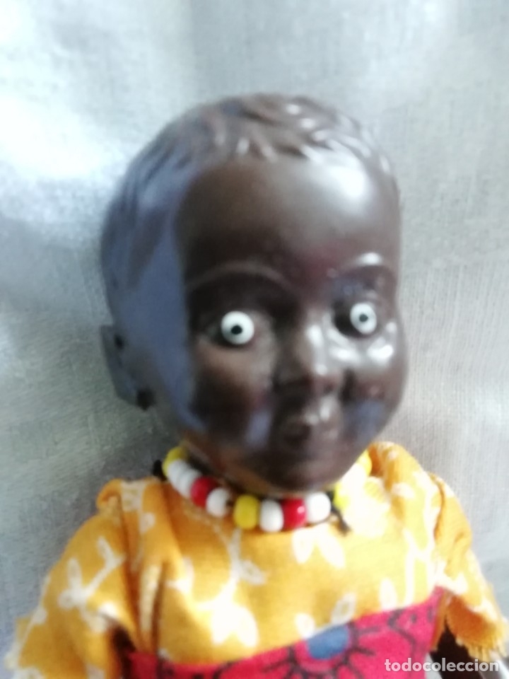 Mu&ntilde;ecas celuloide: Antigua mu&ntilde;equita con beb&eacute; 16cm - Foto 3